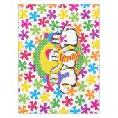 Flammes de neige et pingouins nappes de vacances h (Devant)