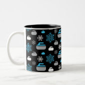 Flammes de neige et roquettes de curling Café Mug (Gauche)