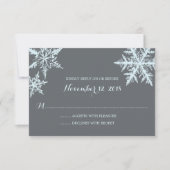 Flammes de neige gelées d'hiver | Mariage RSVP (Devant)