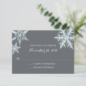 Flammes de neige gelées d'hiver | Mariage RSVP (Debout devant)