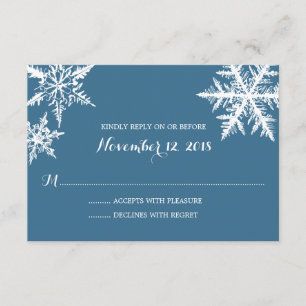 Flammes de neige gelées d'hiver   Mariage RSVP