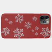 Flammes de neige mousseuses sur coque iphone rouge (Dos (Horizontal))