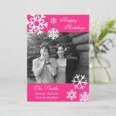 Flammes de neige multiples Carte photo de Noël Ros (Debout devant)