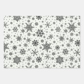 Flammes de neige noires Papier à enveloppement Mot (Devant)