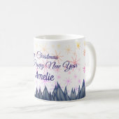 Flammes de neige personnalisées de la Mug de Noël (Devant droit)