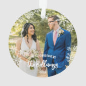 Flammes De Neige Premier Noël En Tant Que Marié No (dos)