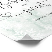 Flammes de neige rose pâle Bébés sont doux Poster (Coin)