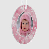 Flammes de neige roses Baby Girl First Christmas P (devant)