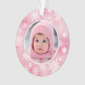 Flammes de neige roses Baby Girl First Christmas P (devant)