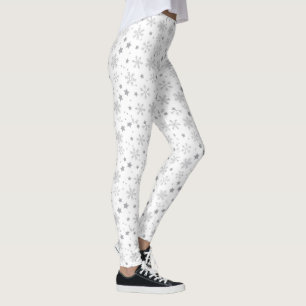 Flammes de neige saisonnières et Étoiles Leggings