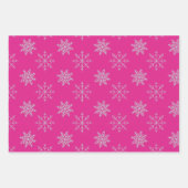 Flammes de neige sur papier à envelopper rose ense (Devant)