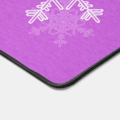 Flammes de neige violettes blanches Nom de Noël mi (Coin)