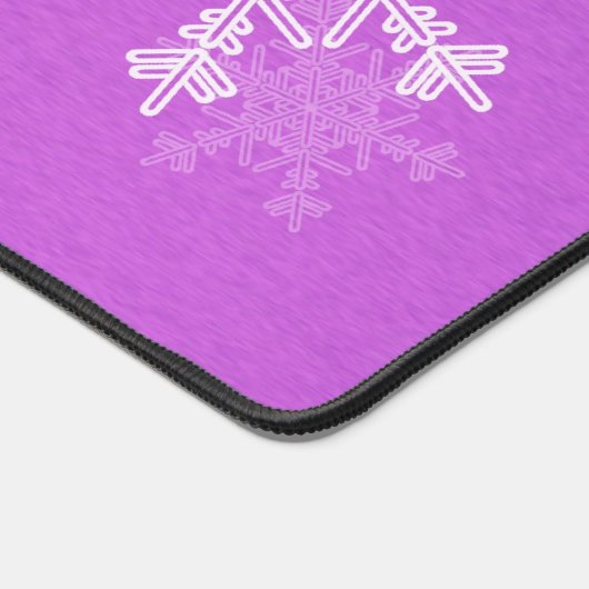 Flammes de neige violettes blanches Nom de Noël mi (Coin)