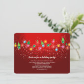 Flammes de Noël étincelantes Invitation de fête de (Debout devant)