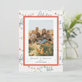 Flammes de Noël Falalala 4 Photos Carte de Vacance (Debout devant)