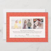 Flammes de Noël Falalala 4 Photos Carte de Vacance (Dos)