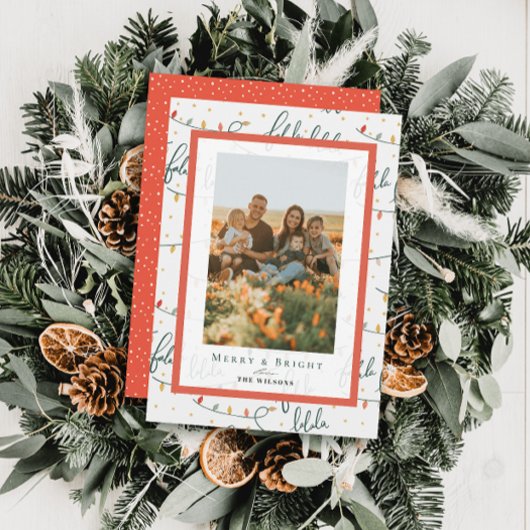 Flammes de Noël Falalala 4 Photos Carte de Vacance