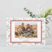 Flammes de Noël Falalala Carte photo de vacances b (Debout devant)