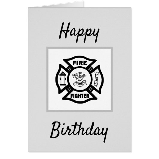 Flammes de pompiers Joyeux anniversaire (Devant)
