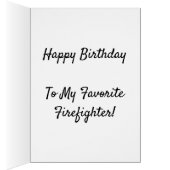 Flammes de pompiers Joyeux anniversaire (Intérieur (Droit))