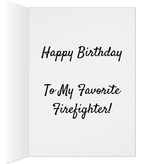 Flammes de pompiers Joyeux anniversaire (Intérieur (Droit))