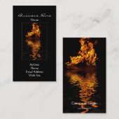 Flammes d'incendie brûlant des Cartes de visite de (Devant / Derrière)