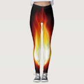 Flammes éclatantes Leggings (Devant)