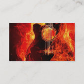 Flammes oranges de guitare brûlante, cartes (Dos)