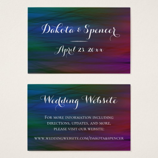 Flammes vibrantes | Site Mariage Dark Watercolor (Devant & derrière)