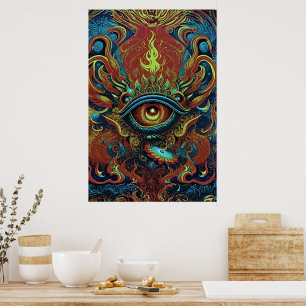 Flammes Visionnaires : Poster des yeux spirituels