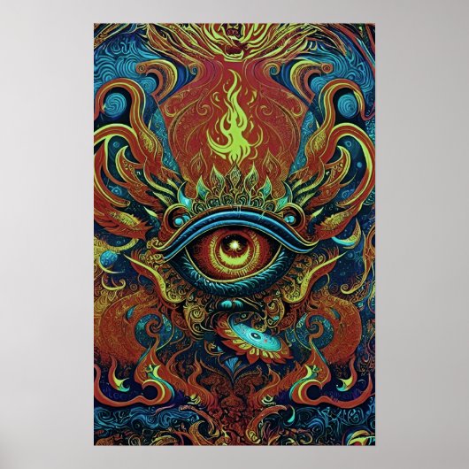 Flammes Visionnaires : Poster des yeux spirituels (Devant)