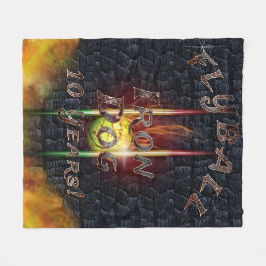 Flamz Flyball Iron Dog - 10 jaar concurrentie! Fleece Deken (Voorkant (Horizontaal))