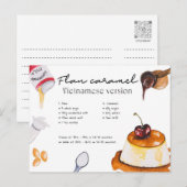 Flan caramel - Ansichtkaart Briefkaart (Voorkant / Achterkant)