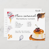 Flan caramel - Carte postale (Devant / Derrière)