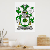 Flanagan Family Crest Poster (Keuken)
