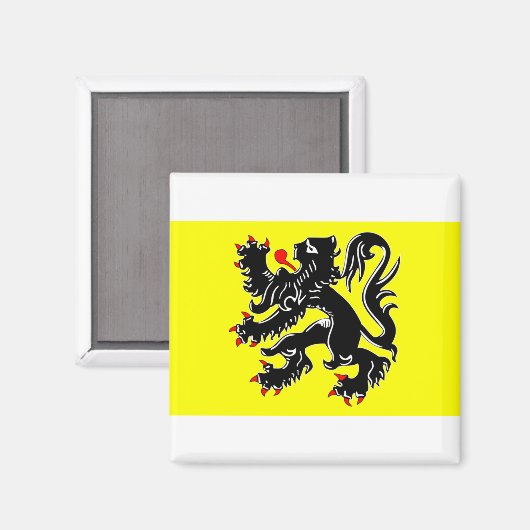 flanders, belgium flag magneet (Voorkant / Achterkant)