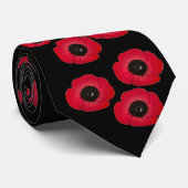 Flanders Poppies Cravate personnalisée Homme (Roulé)
