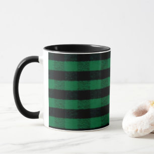 Flanel Buffalo Plaid Groen houthakkers textuur Mok