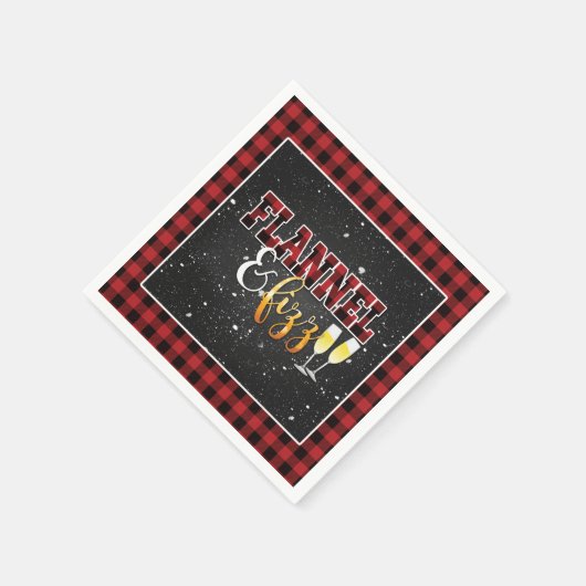 Flanel en Fizz Papier Servet - Rood - Fizz (Hoek)