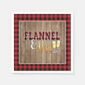 Flanel en Fizz Papier Servet - Rood - Hout (Voorkant)