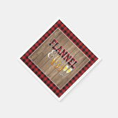 Flanel en Fizz Papier Servet - Rood - Hout (Hoek)