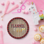 Flanel en Fizz Papieren Bord - Rood - Hout (Feest)