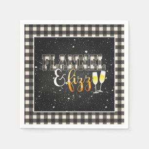 Flanel en Fizz papieren servet - Wit - Fizz