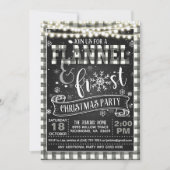 Flanel en Frost Kerstfeest Uitnodiging Wat (Voorkant)