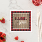 Flanel en Frost Papier Servet - Rood - Hout (Insitu)