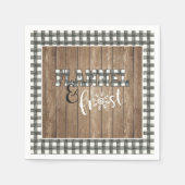 Flanel en Frost papieren servet - Wit - Hout (Voorkant)