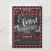 Flanel en Frost verjaardagsfeest uitnodiging - BR (Voorkant)