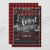 Flanel en Frost verjaardagsfeest uitnodiging - BR (Voorkant / Achterkant)