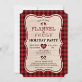 Flanel en Vorst Houthakker Kerstvakantie Kaart (Voorkant)