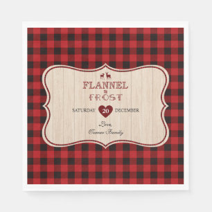 Flanel en Vorst Houthakker Kerstvakantie Servet